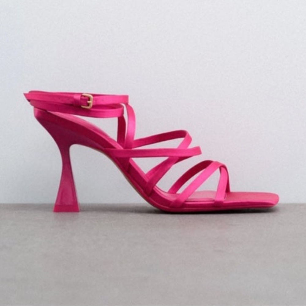 Zara Pink Strappy Heels